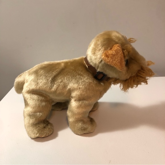 2003 Ty Beanie Buddies Schnitzel Schnauzer Dog Puppy Brown Collar 12" Plush Toy - Picture 2 of 8